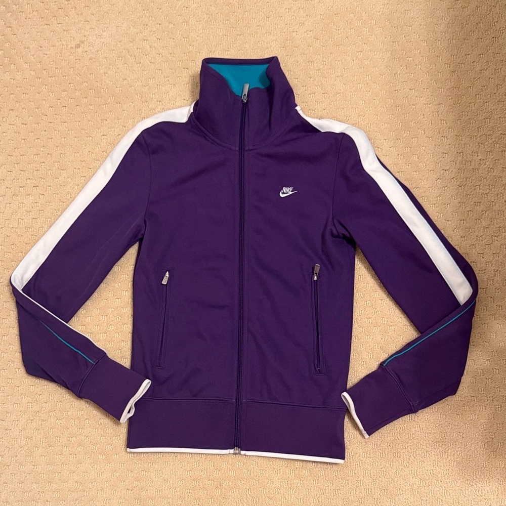 Nike Purple and White Athletic Jacket